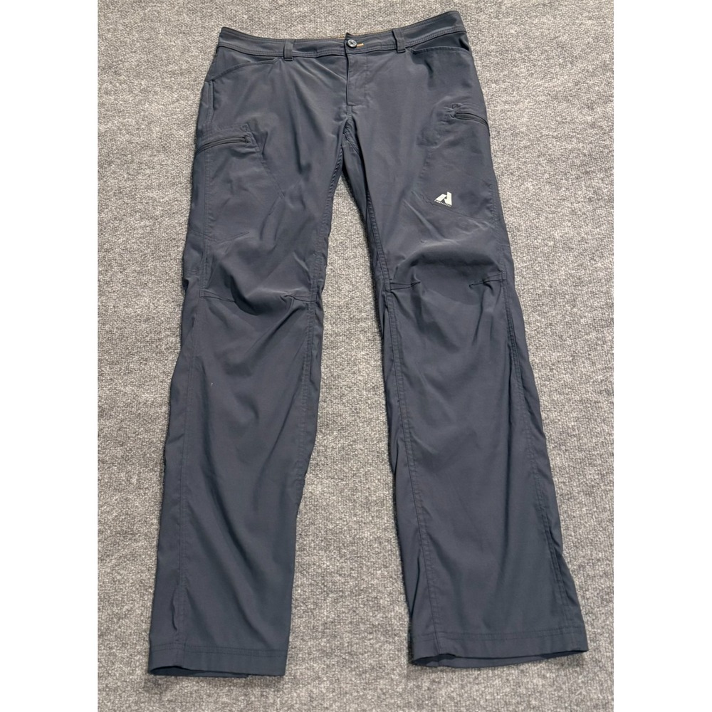 Eddie Bauer Pants Mens 36x36 Gray First Ascent Nylon Cargo Hiking Travel READ